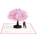 FQ marca boda al por mayor saludo 3d pop-up sakura tarjeta